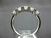 WIDE 1.71CT DIAMOND 18K WHITE GOLD OVAL & ROUND 5 STONE WEDDING ANNIVERSARY RING