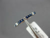 .41CT DIAMOND & AAA SAPPHIRE 14KT WHITE GOLD 2MM SEMI ETERNITY ANNIVERSARY RING