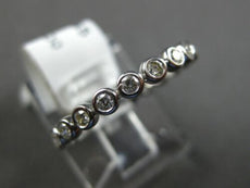 .34CT DIAMOND 14K WHITE GOLD ROUND BEZEL 3/4TH ETERNITY WEDDING ANNIVERSARY RING