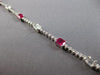 3.88CT DIAMOND & AAA RUBY 14KT WHITE GOLD OVAL ROUND & BAGUETTE TENNIS BRACELET