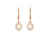.73CT DIAMOND & AAA OPAL 14KT ROSE GOLD OVAL & ROUND LEVERBACK HANGING EARRINGS