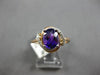 1.36CT DIAMOND & AAA AMETHYST 14K WHITE & ROSE GOLD OVAL & ROUND LOVE KNOT RING