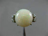 ESTATE LARGE 6.10CT DIAMOND & AAA OPAL 14KT WHITE GOLD 3D FILIGREE RING #26342