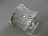 ESTATE WIDE 1.36CT DIAMOND 14KT WHITE GOLD MULTI WAVE CONCAVE FILIGREE FUN RING