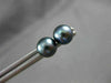 ESTATE AAA TAHITIAN PEARL 14KT WHITE GOLD 3D CLASSIC ROUND SOLITAIRE EARRINGS