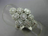 ESTATE LARGE 2.13CT DIAMOND 18KT WHITE GOLD 3D MULTI CLUSTER FLEXIBLE FUN RING