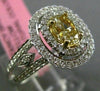 ESTATE LARGE GIA 1.14CT DIAMOND 18KT TWO TONE GOLD HALO FILIGREE ENGAGEMENT RING