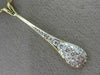 ESTATE .52CT DIAMOND 18K TWO TONE GOLD 3D ELONGATED PAVE FLOATING PENDANT #25492