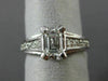 ESTATE WIDE 1.47CT EMERALD DIAMOND 14KT WHITE GOLD LUCIDA ENGAGEMENT RING #14253