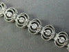 ESTATE 1.0CT DIAMOND 14KT WHITE GOLD 3D DOUBLE HALO MILGRAIN TENNIS BRACELET