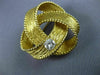 ESTATE LARGE TIFFANY & CO. .52CT DIAMOND 18KT YELLOW GOLD KNOT BOW BROOCH #2559