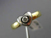 ESTATE .08CT DIAMOND 14K WHITE & YELLOW GOLD SOLITAIRE HEART PROMISE RING #21996