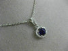 ESTATE .48CT DIAMOND & AAA AMETHYST 14KT WHITE GOLD ROUND HALO FLOATING PENDANT