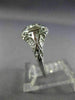 ANTIQUE WIDE .15CT OLD MINE DIAMOND 18KT WHITE GOLD SQUARE ENGAGEMENT RING 26037