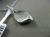 ESTATE .37CT DIAMOND 18KT WHITE GOLD 3D TWISTED MARQUISE FLOATING PENDANT CHAIN