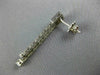 ESTATE 1.60CT DIAMOND 14KT WHITE GOLD 3D CLASSIC SQUARE HANGING EARRINGS #1676