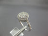 ESTATE WIDE .54CT DIAMOND 18K WHITE GOLD 3D CLASSIC CLUSTER FLOWER FILIGREE RING
