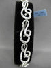 ESTATE WIDE 1.25CT DIAMOND 18KT WHITE GOLD 3D MUSICAL NOTE BRACELET AMAZING!!