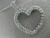 ESTATE .73CT DIAMOND 14KT WHITE GOLD CLASSIC OPEN HEART FLOATING PENDANT #18392