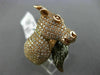 ESTATE EXTRA LARGE 1.88CT DIAMOND 14KT ROSE GOLD 3D HANDCRAFTED COW FUN RING