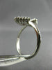 ESTATE WIDE .36CT DIAMOND & AAA RUBY 14KT WHITE GOLD TRIANGLE PAVE FLEXIBLE RING