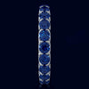 3.10CT AAA SAPPHIRE 14KT WHITE GOLD CLASSIC SHARED PRONG ETERNITY LOVE FUN RING
