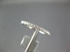 ESTATE .33CT DIAMOND 18KT WHITE GOLD 3D ROUND 2mm SEMI ETERNITY ANNIVERSARY RING