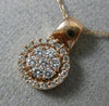 ESTATE .35CT DIAMOND 14KT ROSE GOLD 3D CLUSTER ROUND FLOATING FLOWER PENDANT