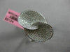 ESTATE LARGE .88CT ROUND DIAMOND 18K WHITE GOLD 3D PAVE INFINITY OVAL LOVE RING