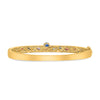 1.77CT DIAMOND & AAA MULTI COLOR SAPPHIRE 14KT YELLOW GOLD CUFF BANGLE BRACELET