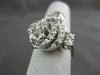 ANTIQUE LARGE 2.85CT OLD MINE ROUND DIAMOND 14KT WHITE GOLD FILIGREE RING #21231