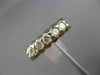 ESTATE .50CT DIAMOND 14KT WHITE GOLD 5 STONE SEMI BEZEL WEDDING ANNIVERSARY RING