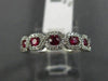 ESTATE .73CT DIAMOND & AAA RUBY 18KT WHITE GOLD ETOILE HEXAGON ANNIVERSARY RING