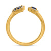 LARGE 1.14CT DIAMOND & AAA SAPPHIRE 14KT YELLOW GOLD MULTI SHAPE HALO BEZEL RING