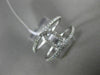 ESTATE WIDE .27CT DIAMOND 18KT WHITE GOLD 3D TWO ROW OPEN INFINITY LOVE RING