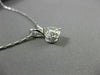 ESTATE 1.0CT DIAMOND 14KT WHITE GOLD 3 PRONG CLASSIC SOLITAIRE FLOATING PENDANT