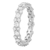ESTATE 1.84CT DIAMOND 14KT WHITE GOLD 2 ROW ETERNITY WEDDING ANNIVERSARY RING
