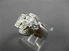 ANTIQUE WIDE .34CT DIAMOND 14K WHITE GOLD FLOWER FILIGREE ANNIVERSARY RING 26178