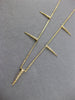 ESTATE .15CT DIAMOND 14KT YELLOW GOLD 3D CLASSIC BY THE YARD SPIKY FUN NECKLACE