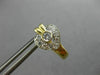 ANTIQUE .65CT DIAMOND 14KT TWO TONE GOLD HEART CLUSTER FILIGREE EARRINGS #11683