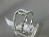 ESTATE WIDE .27CT DIAMOND 18KT WHITE GOLD 3D TWO ROW OPEN INFINITY LOVE RING