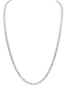 11CT DIAMOND 14KT WHITE GOLD 3D CLASSIC ROUND 4 PRONG ETERNITY TENNIS BRACELET