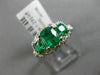 ESTATE WIDE 3.07CT DIAMOND AAA EMERALD & RUBY 14K WHITE GOLD 3D ANNIVERSARY RING