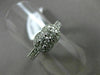 ESTATE .54CT DIAMOND 14KT WHITE GOLD 3D 2 STONE HALO FILIGREE MILGRAIN LOVE RING