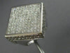 EXTRA LARGE 6.50CT ROUND & PRINCESS DIAMOND 18K WHITE GOLD SQUARE INVISIBLE RING