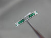 ESTATE .44CT DIAMOND & AAA EMERALD 14K WHITE GOLD SEMI ETERNITY ANNIVERSARY RING