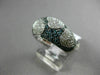 ESTATE 1.62CT WHITE & BLUE DIAMOND 14KT WHITE GOLD 3D PAVE MULTI HEART LOVE RING