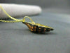 ESTATE 1.36CT YELLOW SAPPHIRE 14KT YELLOW & BLACK GOLD SEA SHELL PENDANT & CHAIN