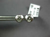 ESTATE .60CT DIAMOND 14KT WHITE GOLD 3D ROUND CLASSIC BEZEL STUD EARRINGS #2791
