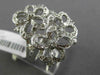 ESTATE LARGE 1CT ROUND DIAMOND 14KT WHITE GOLD 3D BUTTERFLY FLOWER FUN LOVE RING